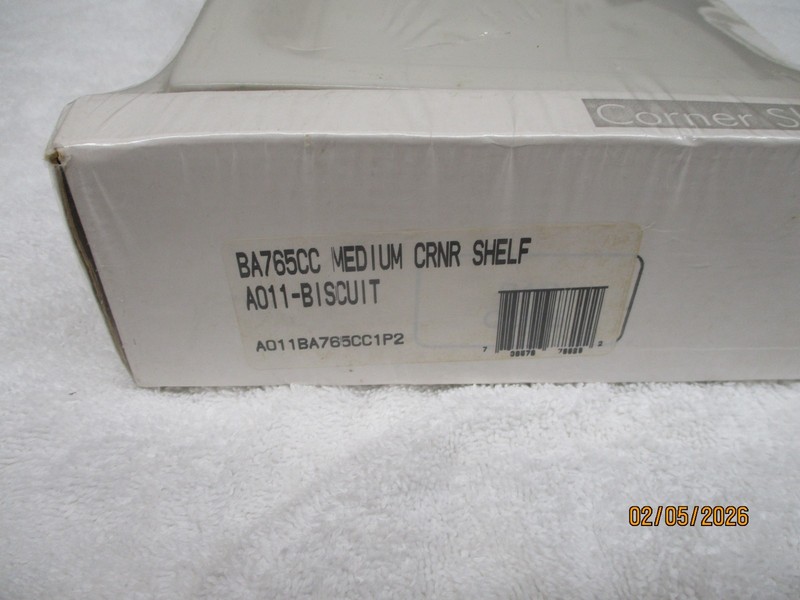 American Olean Ceramic White Corner Wall Mount Shower Shelf Medium AO11- (New) gallery