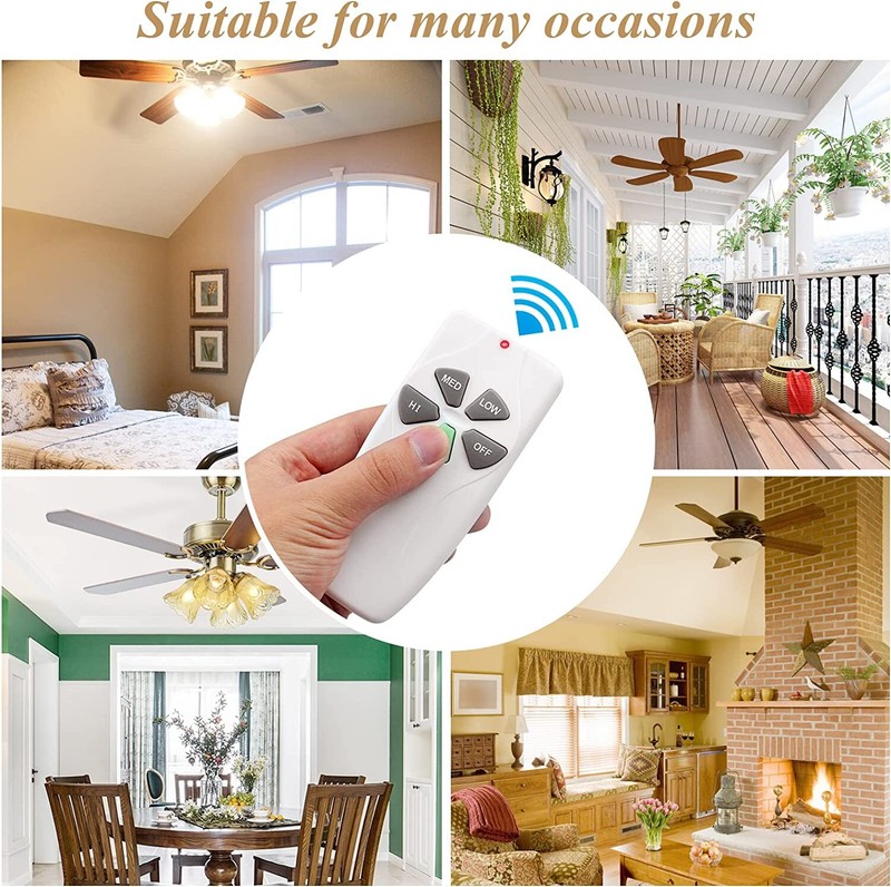 Ceiling Fan Remote Control Replacement for Harbor Breeze Hampton 3 Speed Dimmer gallery