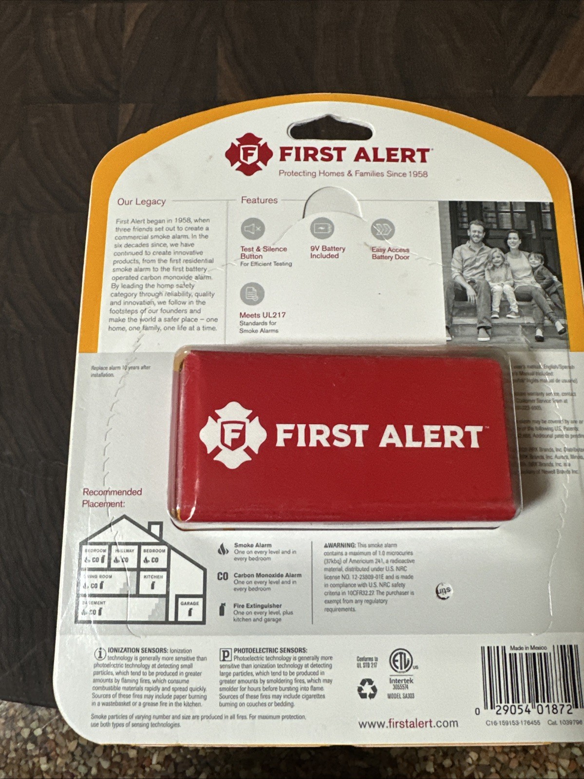 First Alert Battery Ionization Smoke Alarm Detector Safety All Rooms 1039796 NEW gallery
