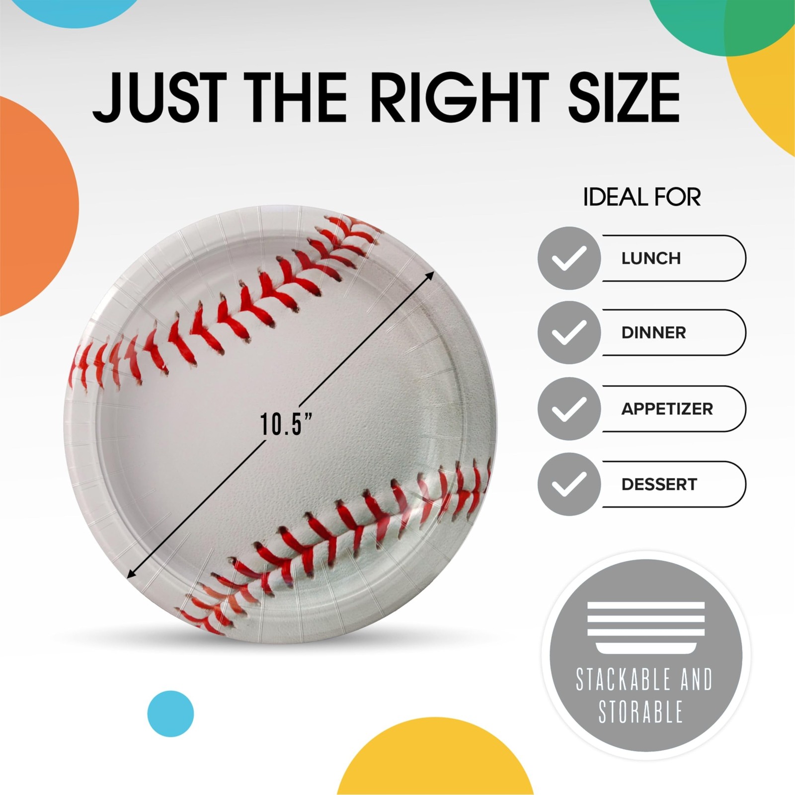 Party Solids Baseball Plates Paper Heavy Duty 10 Inch Baseball Paper Plates D... gallery