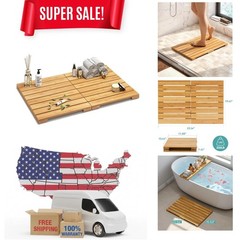 Space-Saving Foldable Bamboo Shower Mat – Heavy Duty & Maximum Safety Features