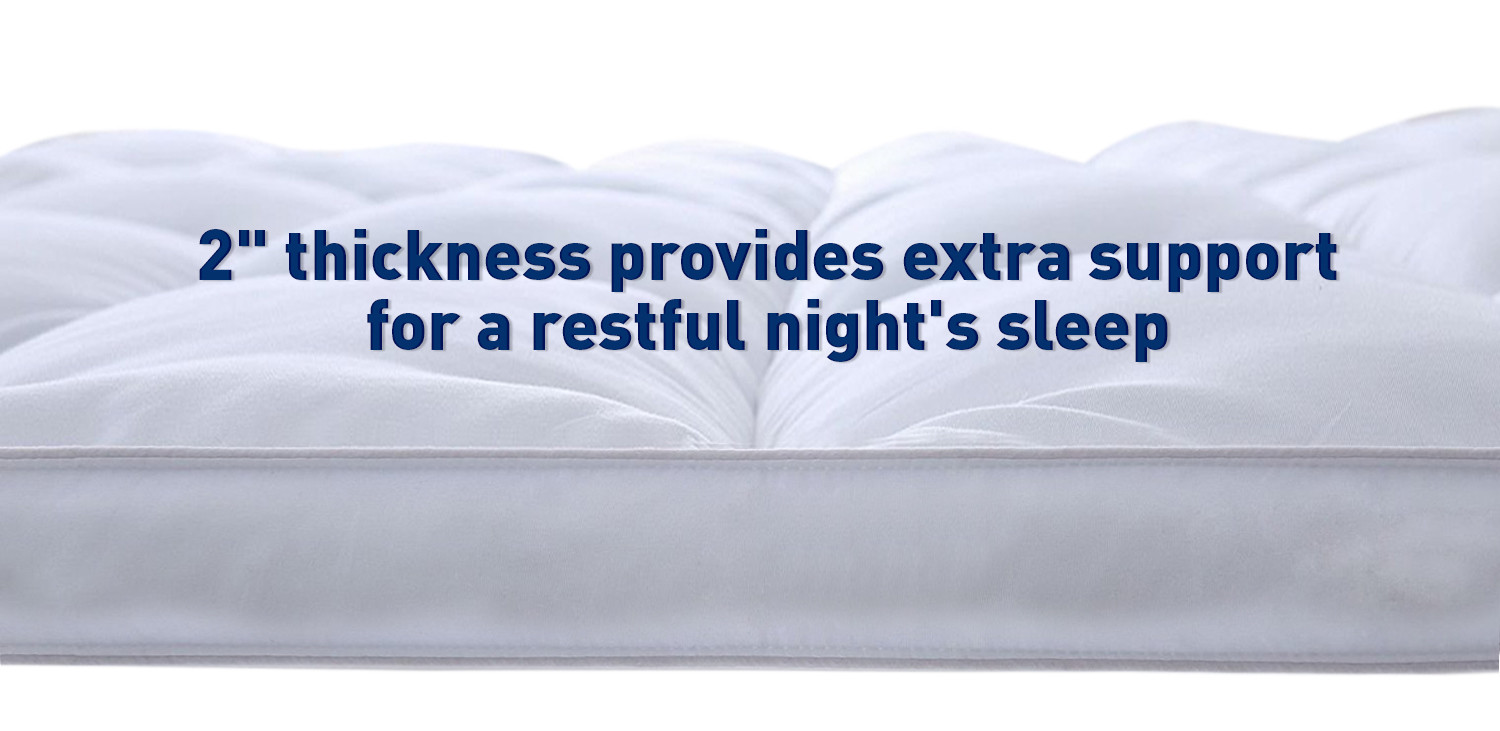 2" Hypoallergenic Allergy-Free Down Alternative Mattress Topper & Pad Protector gallery