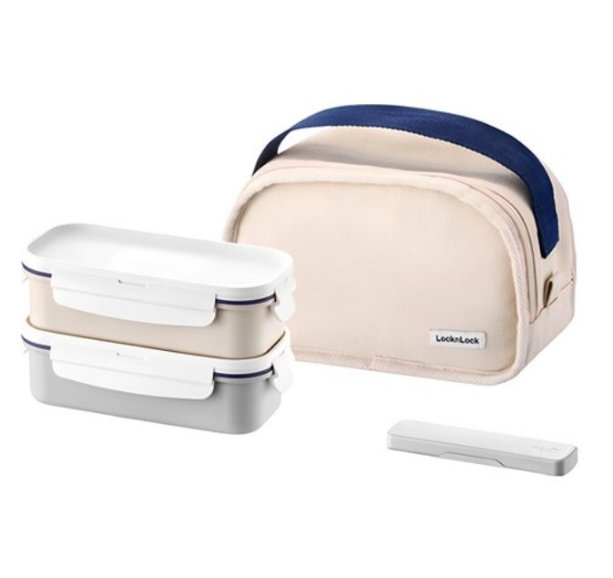 Lock & Lock Daily Cotton Dosilock Lunch Box Bag Chopsticks Set 2 3 Layers gallery