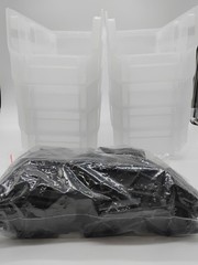 Transparent Plastic Stackable Storage Bins 10.9×5.5×5.1″ Organizer, Clear, VEVOR