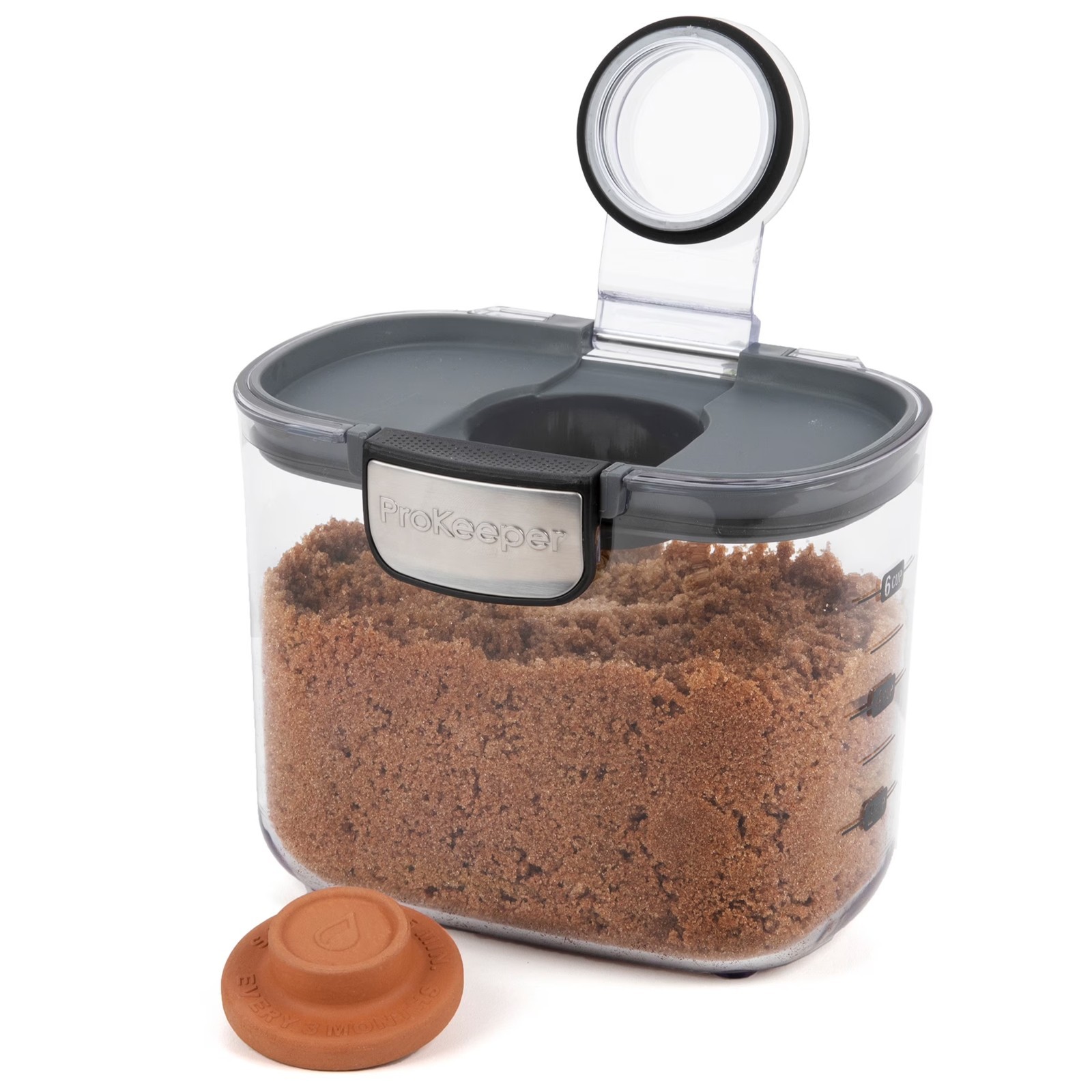 Brown Sugar ProKeeper+ Airtight Container With Terra Cotta Stone for Food gallery