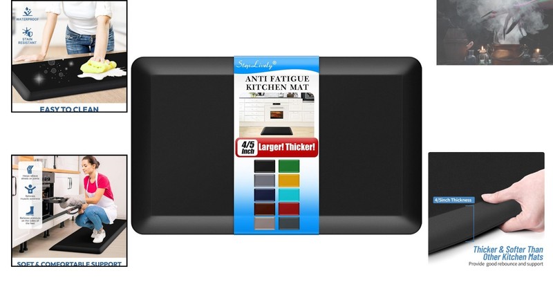 17''x24'' Cushioned Kitchen Mat - Easy to Clean, Non-Slip, Water Resistant gallery