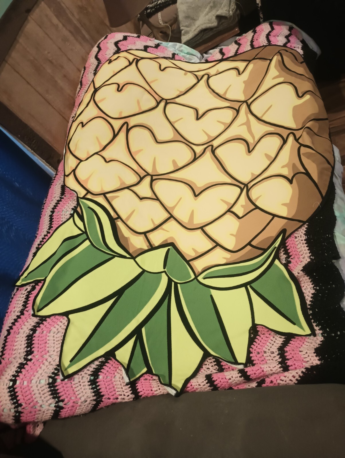 Silver One Pineapple Shaped Large Beach Towel Blanket gallery