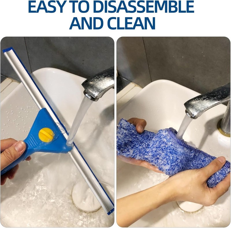 Professional Window Cleaning kit, 2-in-1 Window Squeegee with 78" Extension gallery