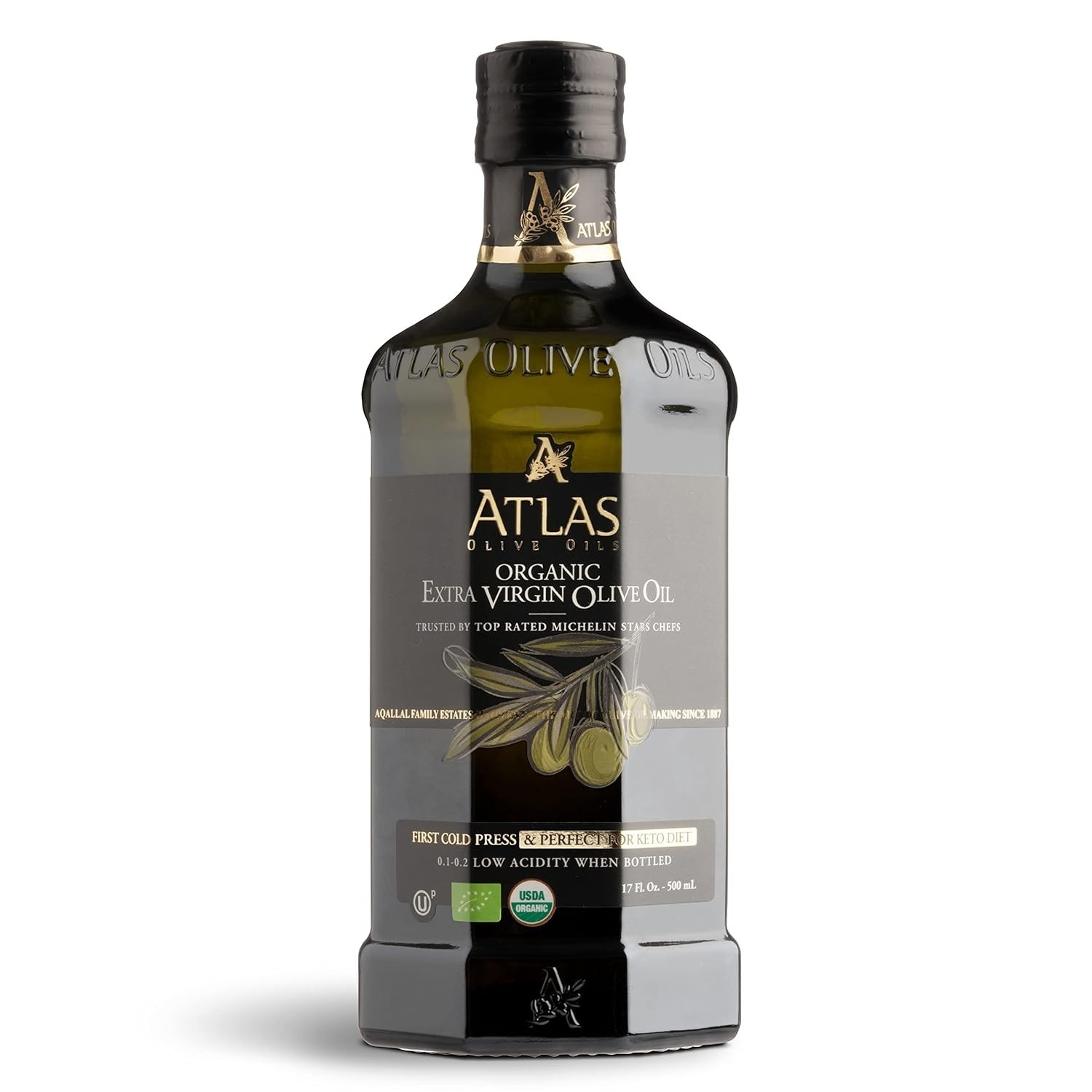 Atlas Organic Cold Pressed Moroccan Extra Virgin Olive Oil - 34 Fl Oz (1 Liter) gallery
