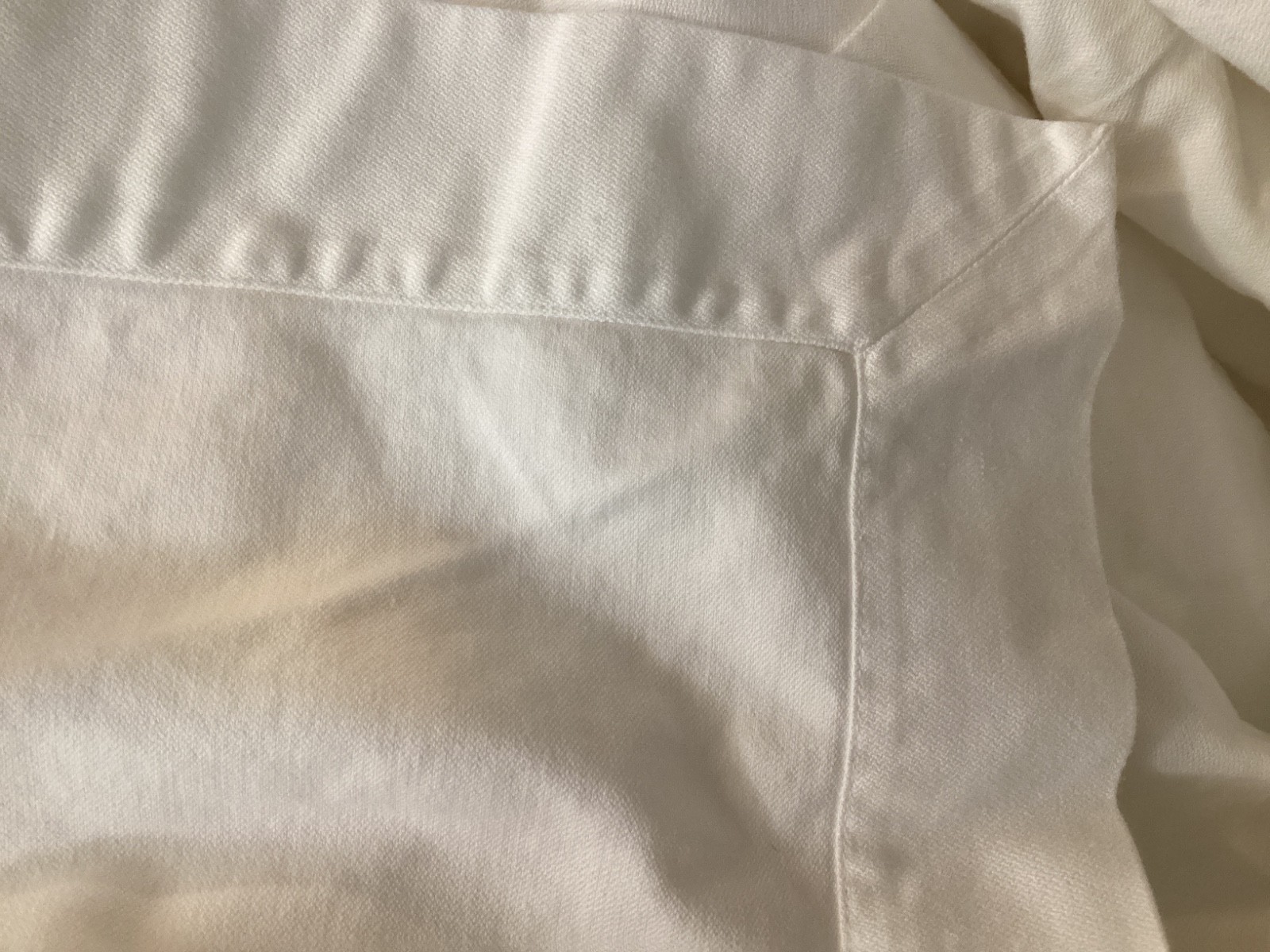 GUC Restoration Hardware Hotel Tablecloth off White 66 x 110 100% Brushed Cotton gallery