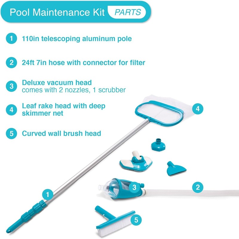 Above Ground Pool, Easy Set Inflatable Round w/ Filter Pump & Cleaning Kit gallery