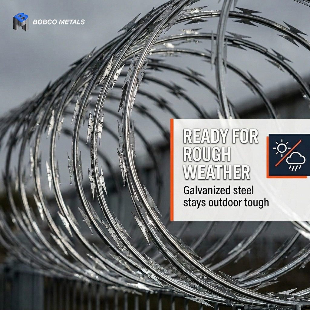 Razor Wire Galvanized Steel 18" 4 Coils 50 Feet Per Roll CBT-65 gallery