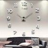 Glowing Digital Wall Clock Sticker 15.75 in Modern Decorative Needle Clock gallery