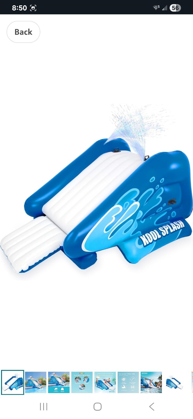 Intex Kool Splash Inflatable Swimming Pool Water Slide - Blue/White (58849EP) gallery