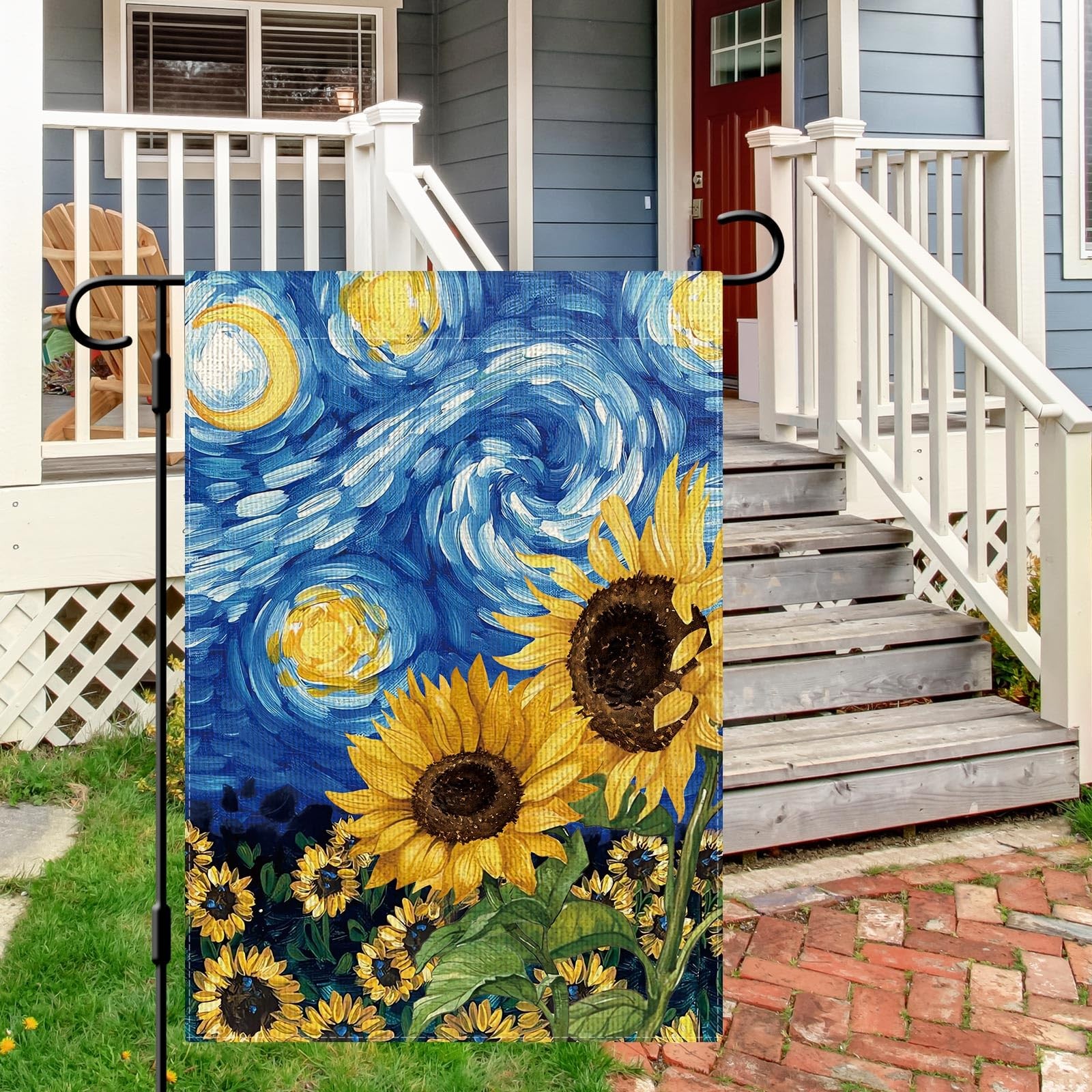 DLZDN Sunflower 18"L x 12"W, Multicolored (Yellow, Orange, Blue, Purple) gallery