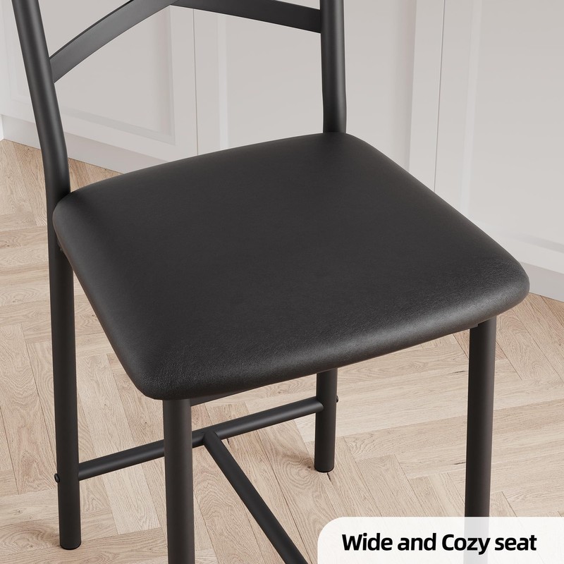Set 2 / Set 4 Bar Stools Barstools w/ 16" Seat Cushion Backrest High Top Chairs gallery