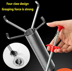 1pc 24in Spring Pipe Dredging Tool Drain Snake Clog Remover Cleaning Stick – NEW