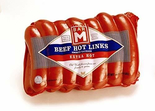 2-Pack 32oz Each Bar M Extra Hot Beef Hot Links Sausage 64oz (4 Pounds) Total* gallery