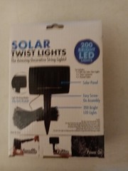 Solar Twist Decorative String Lights -200 Bright LED Lights 72 ft- NEW-FREE SHIP