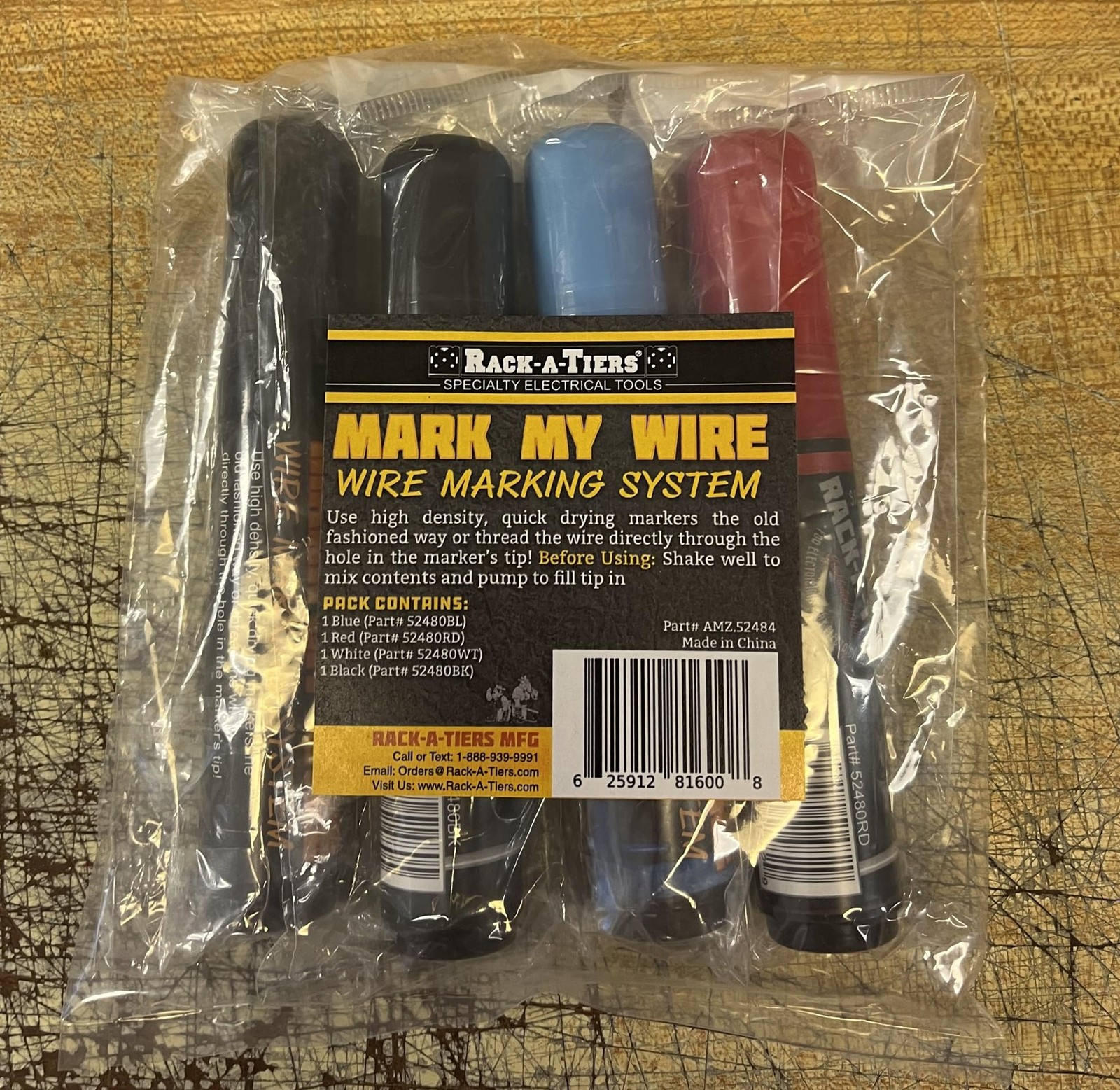 Rack-A-Tiers Mark My Wire - 4 Pack (Black, Blue, Red & White - 1 Multicolor gallery