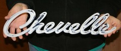 1968-1969 Chevy Chevelle Emblem Script Steel Sign