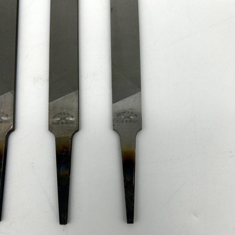 Nicholson 6" Flat Double / Single Cut Smooth File 03533N Rectangular w/ Tang 4pk gallery