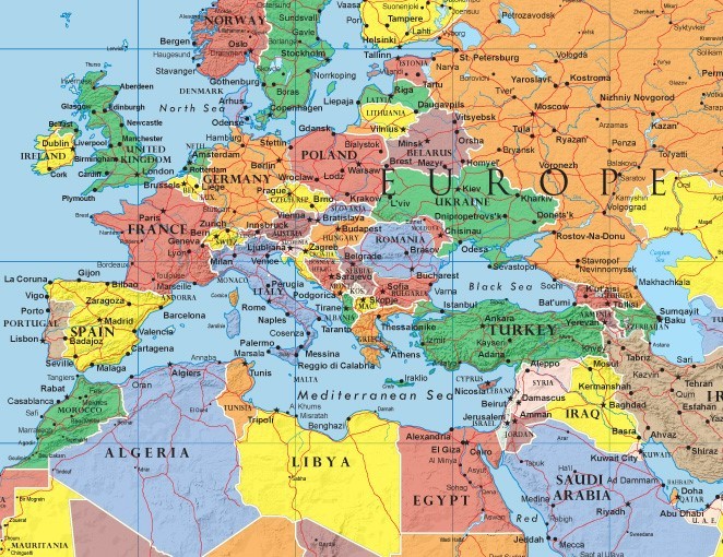 48x78 World Classic Premier 3D Wall Map - Large poster mural art print wall maps gallery