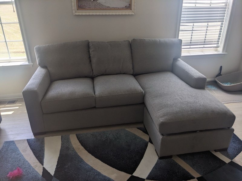 Axis Reversible Queen Sleeper Sectional Sofa Chaise Lounge Air Mattress Grey gallery