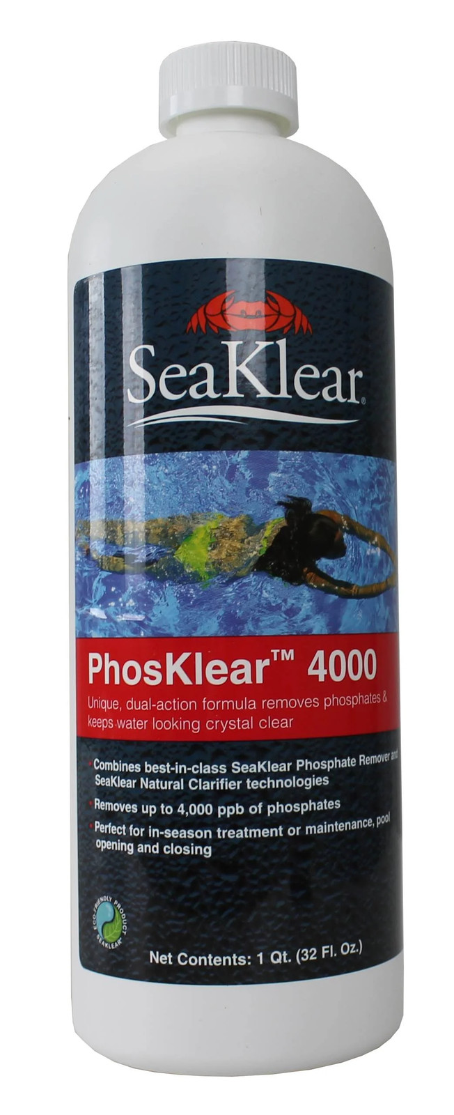 Seaklear PhosKlear 4000 Dual-Action Algaecide Prevention Formula, 1 qt 90265SKR gallery
