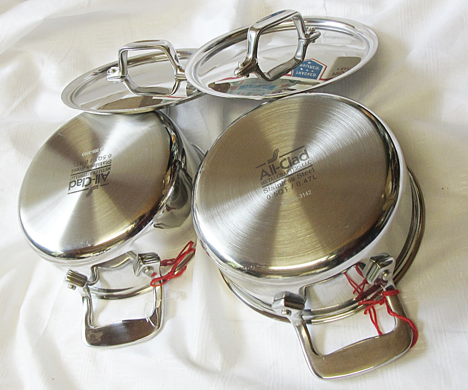 Two All-Clad Specialty Stainless Steel Ramekin with Lid Oven Broiler Safe 600F gallery