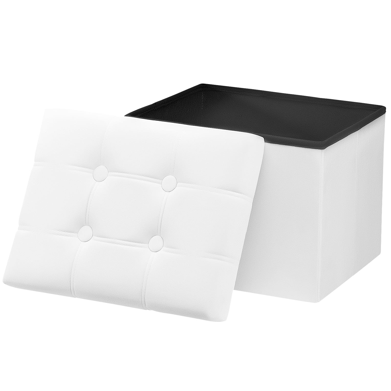 Storage Ottoman Foot Rest Stool, 17 inch Velvet Footstool Bench, Short Ottoma... gallery