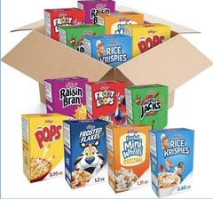 Kellogg’s Cold Breakfast Cereal,Kid Snacks, Variety Pack (24 Boxes)