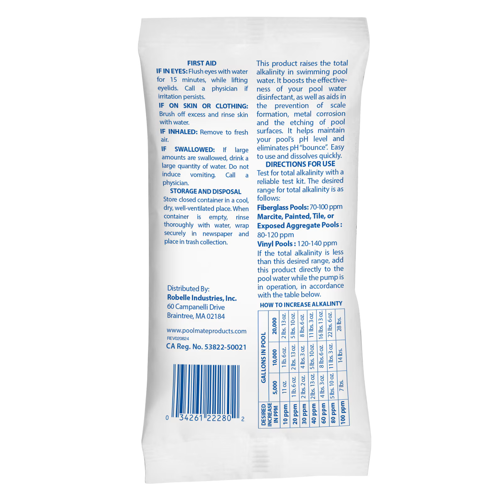 Pool Mate Alkalinity Increaser- 2 x 1 Lb gallery
