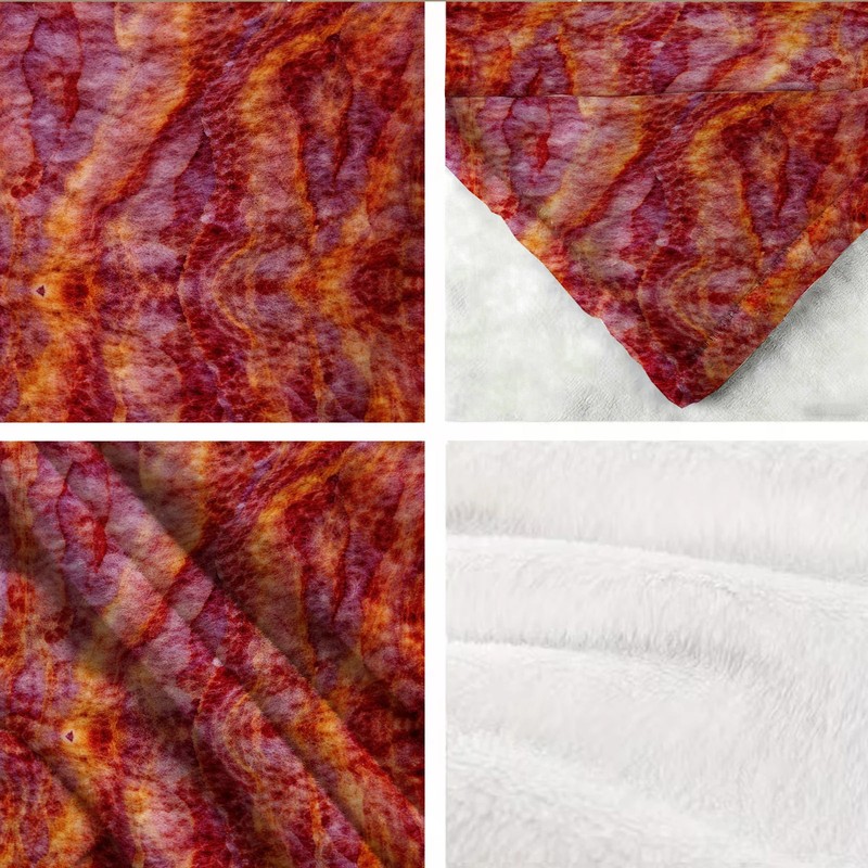 Abstract Red and Orange Pattern Flannel Blanket Soft Cozy Tapestry Napping Use gallery