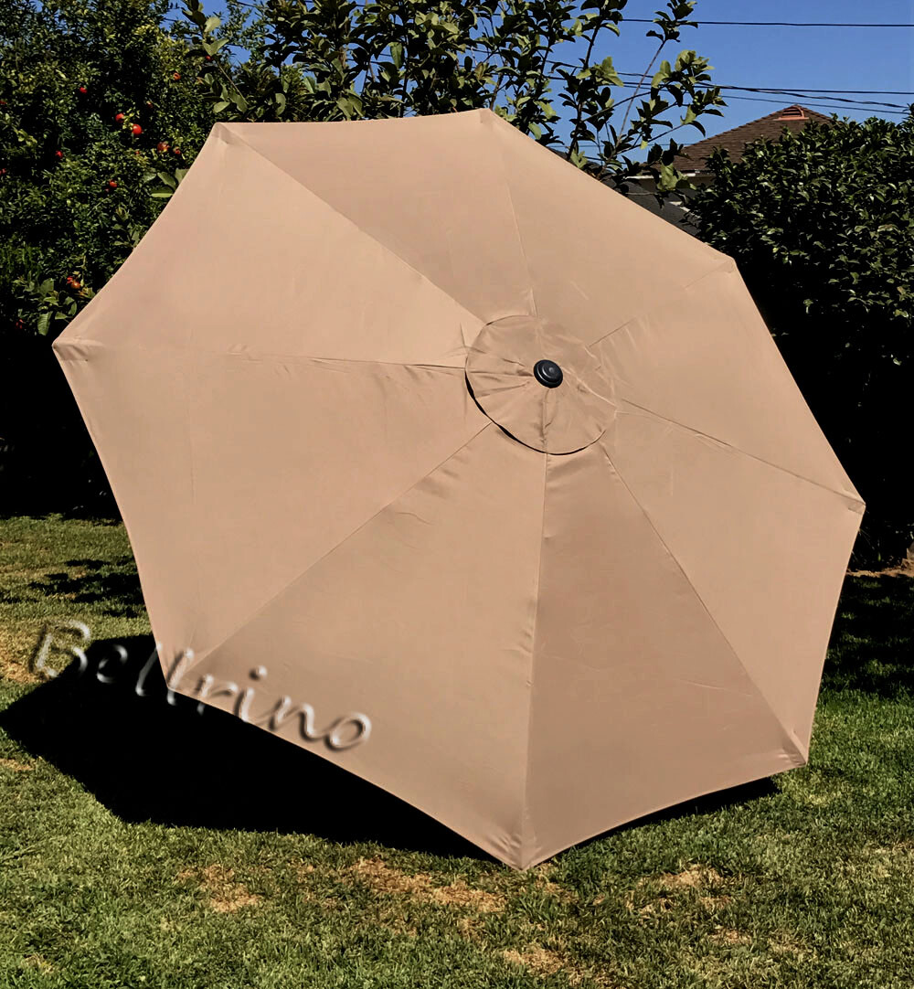 Bellrino Patio Umbrella Top Canopy Replacement Cover fit 9 ft 8 ribs Sand Color gallery