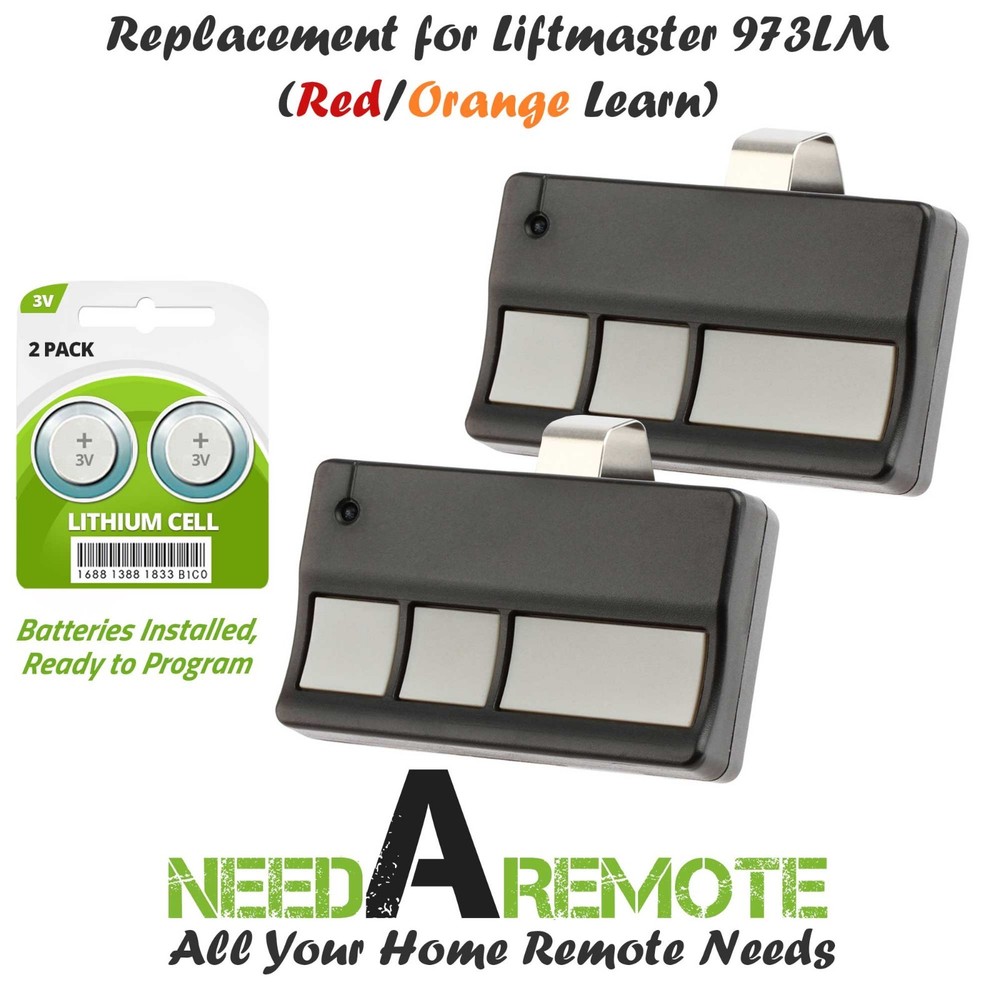 2 Replacement for Liftmaster 973LM 390mhz Car Garage Door Remote Opener