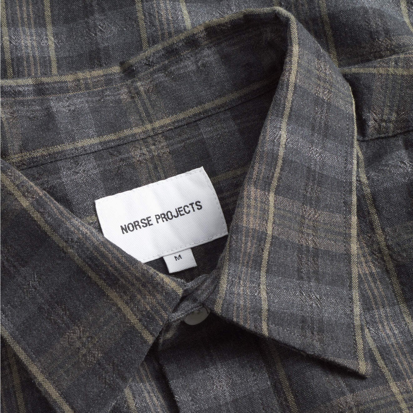Norse Projects Ole Oversized Wool Check Shirt Charcoal Grey gallery