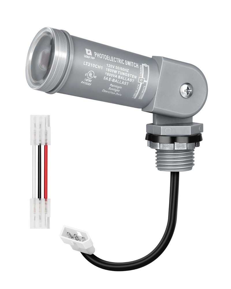 120VAC Dusk to Dawn Sensor, Light Sensor Switch, Swivel Mount, Photocell Light