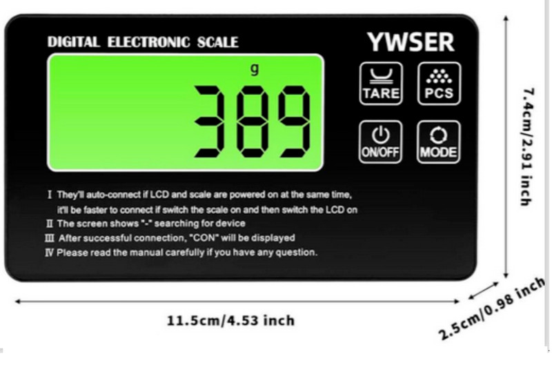 33 lb Wireless Digital Kitchen Scale - Precision With 7 Units, Tare Function gallery