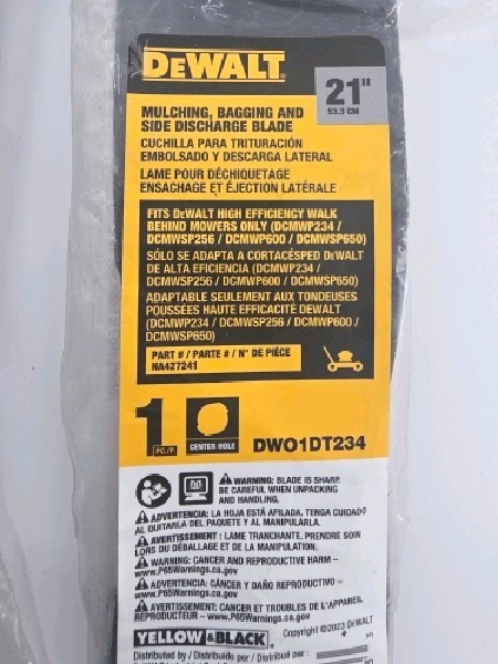 DeWalt DWO1DT234 21 in. Replacement Mower Blades TWO Packs gallery