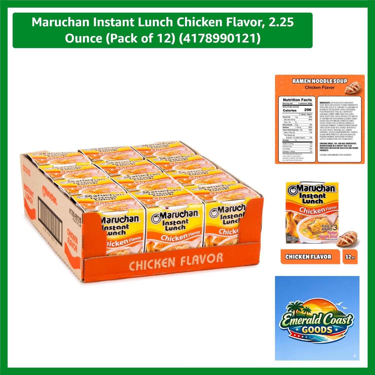 Chicken Flavor Instant Lunch Cups - 12 Count, Savory Convenience for All Ages gallery