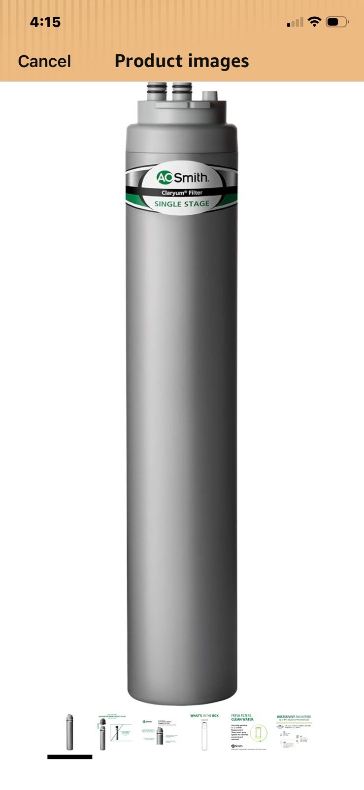 Advanced Direct Connect under Sink Filter for AO-MF-ADV System NEW NO BOX gallery