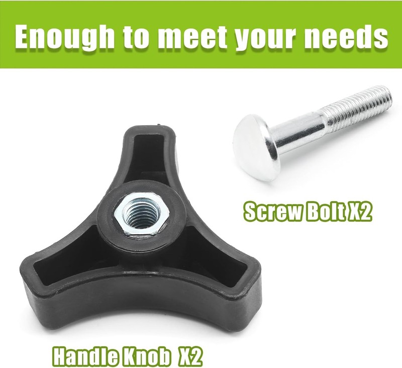 Murtenze 2 Sets Lawn Mower Handle Knobs Nut Bolt, Triangle Knob Screw... gallery