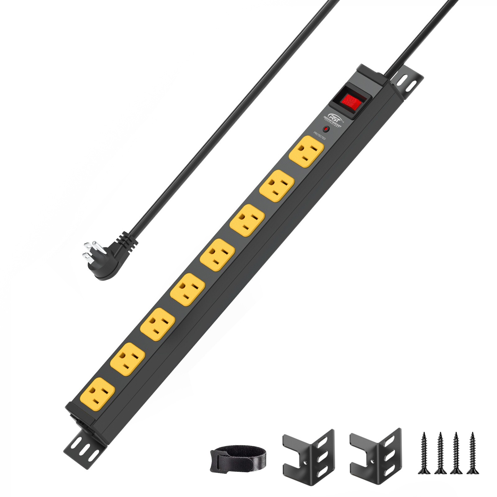 CRST Mountable Long Power Outlet, 2100 Joule Surge Protection, ETL Approved gallery