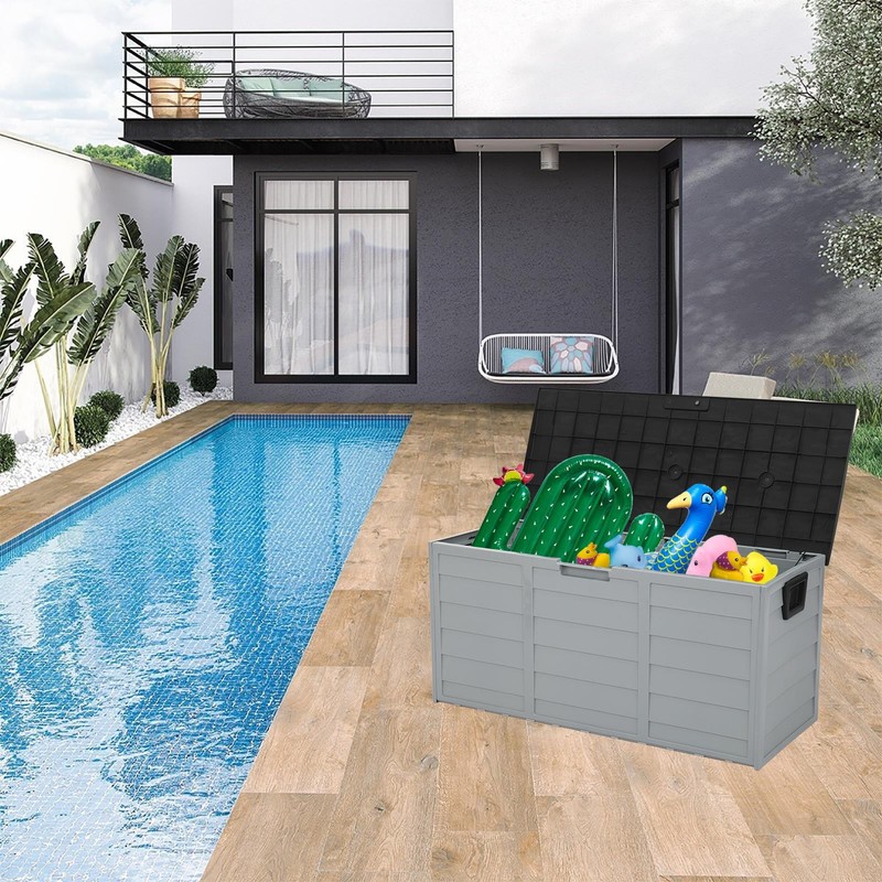 Outdoor Storage Deck Box Large Chest Bin Patio Garden 75-Gal Container gallery