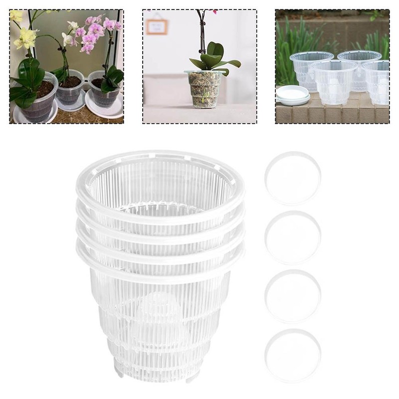 Clear Plastic Orchid Pots with Root Control Technology for Strong Growth gallery