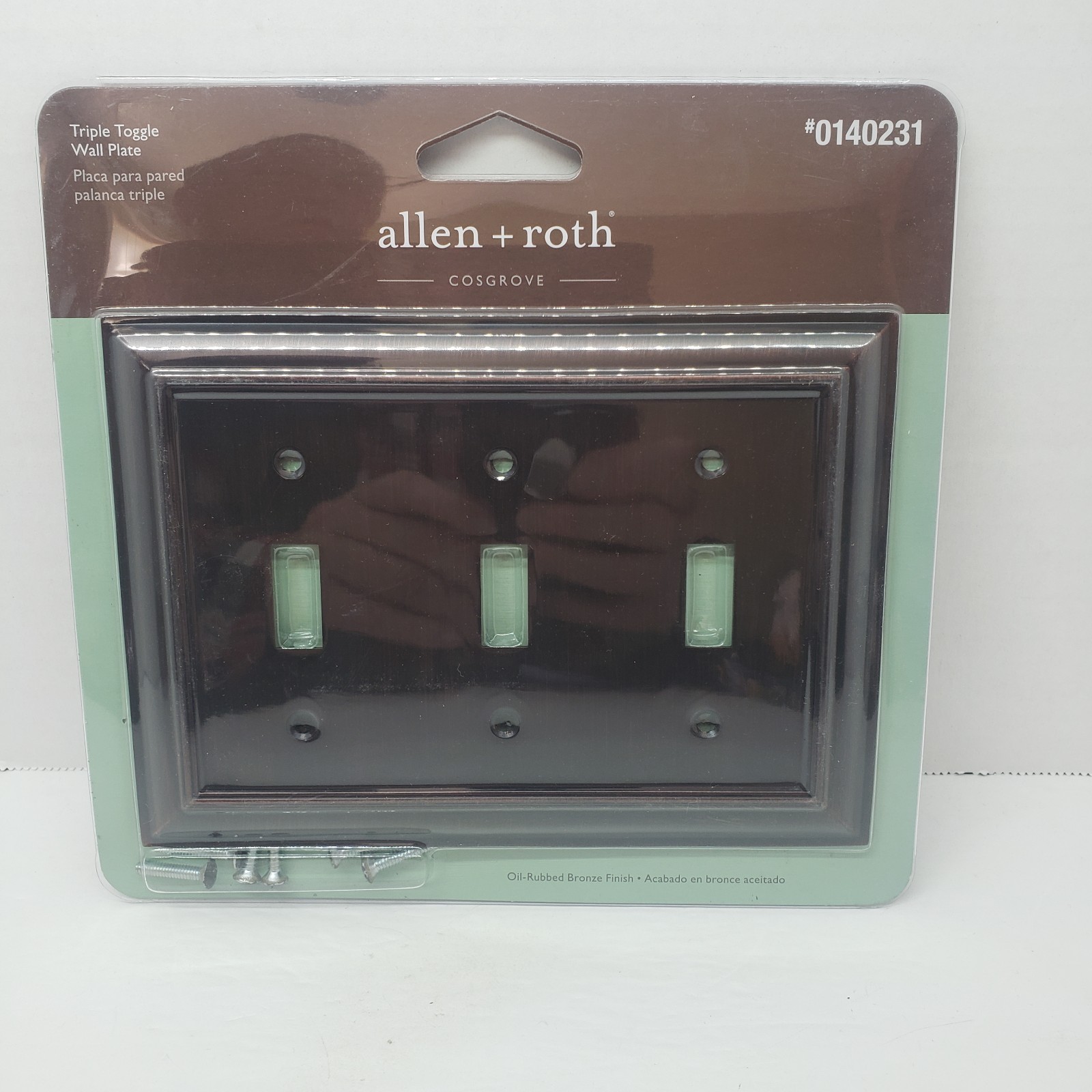 Allen + Roth 3-Gang Toggle COSGROVE Wall Plate Cover Oil Rubbed Bronze #0140231 gallery