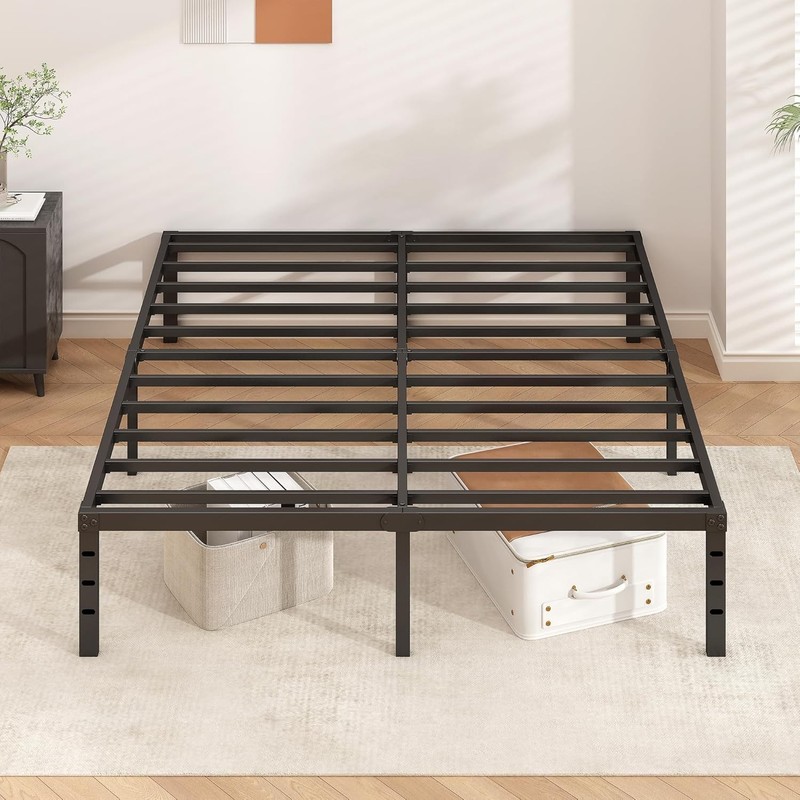 Space-Saving 14-Inch Metal Bed Frame for Full Mattress, Supports 1100 Pounds gallery