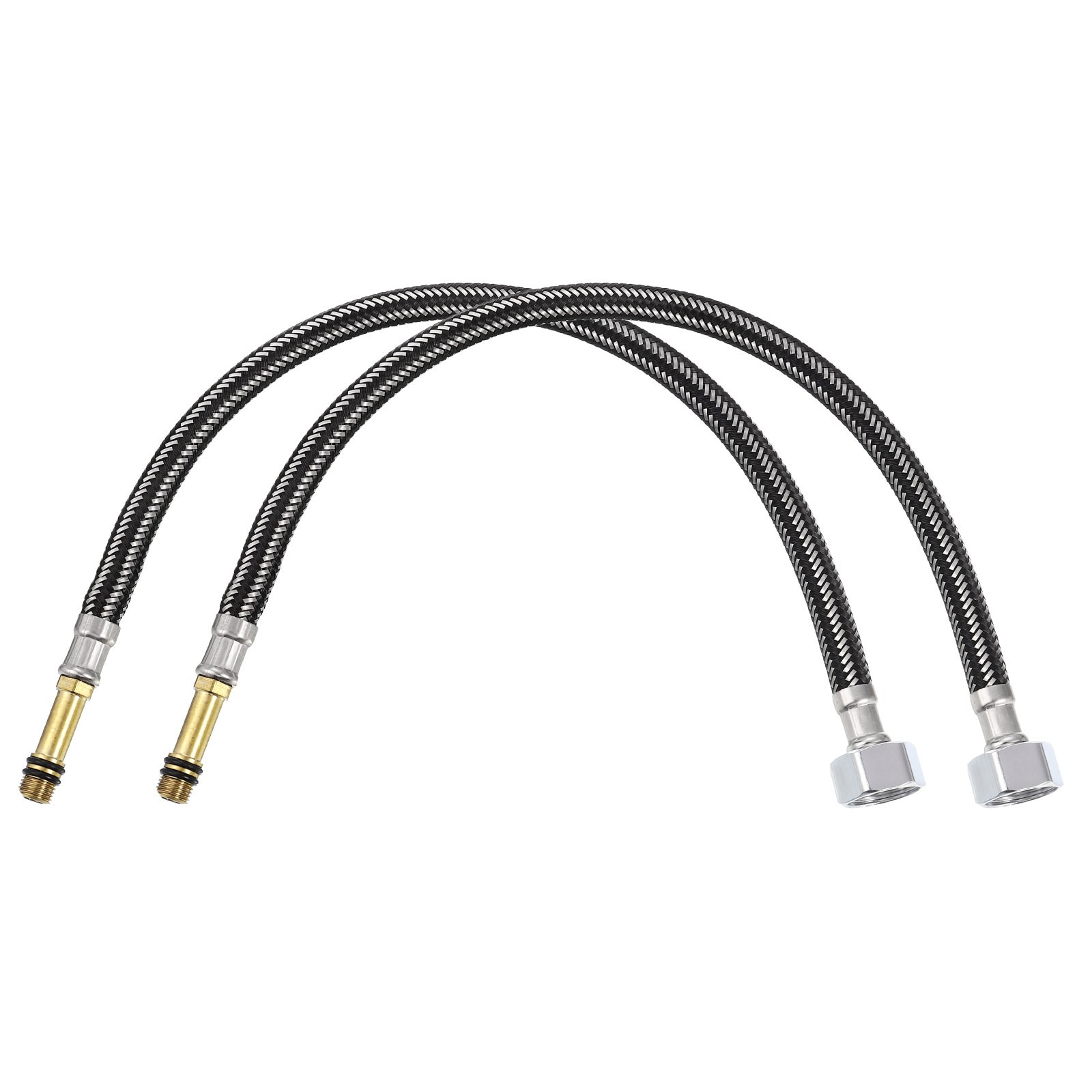2pcs 16" Faucet Supply Line Connectors G1/2 Female x M10 Male gallery