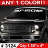F150 SLASHES WINDSHIELD DECAL STICKER 50"w x 4" ANY 1 COLOR gallery